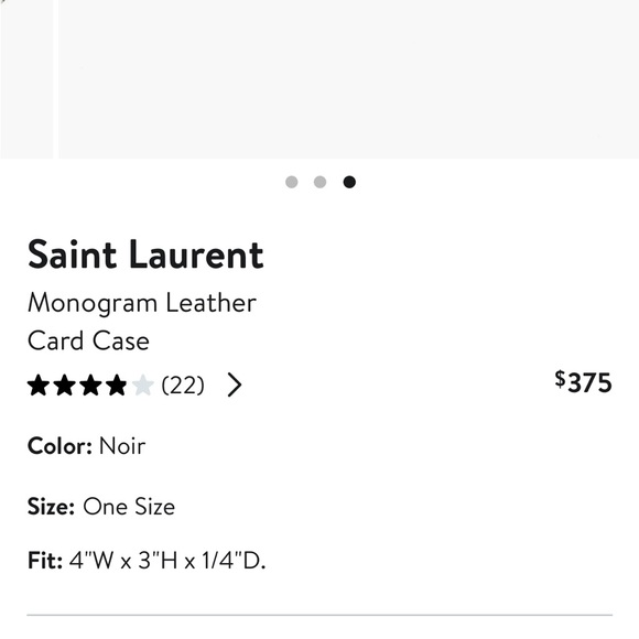 YSL Saint Laurent Monogram Card Case - Picture 4 of 8